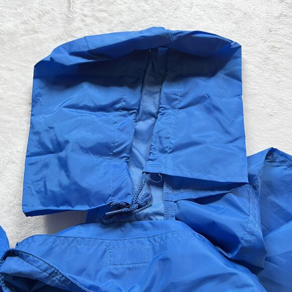 Woolrich Unisex Blue Nylon Windbreaker Size Large Men’s Women’s Hood - Picture 8 of 8